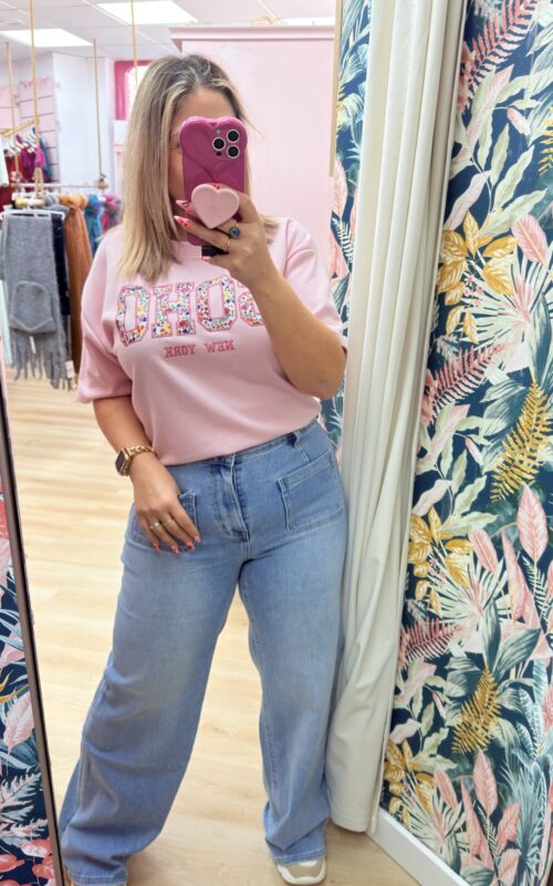 Pantalon super ancho bolsillos delanteros