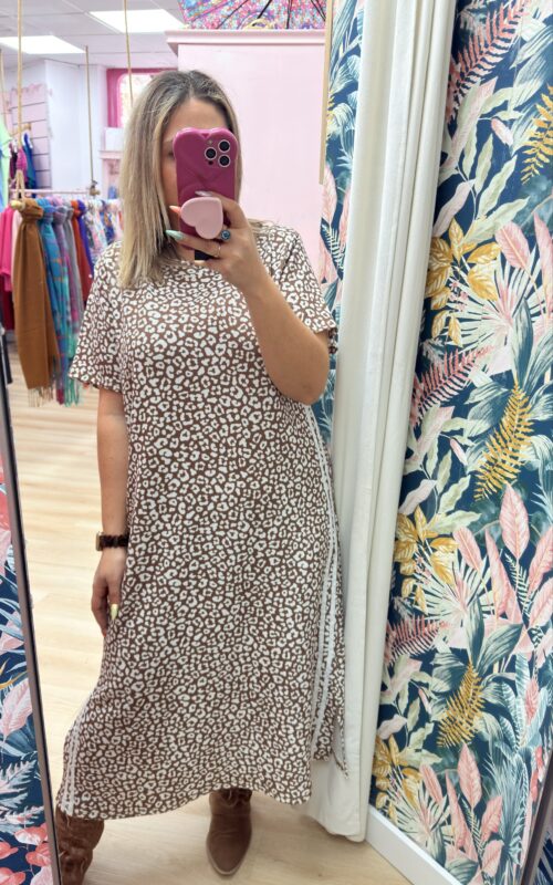 Vestido animal print linea lateral grande