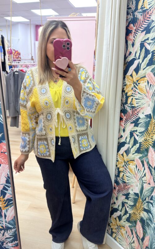 Chaqueta crochet amarillo