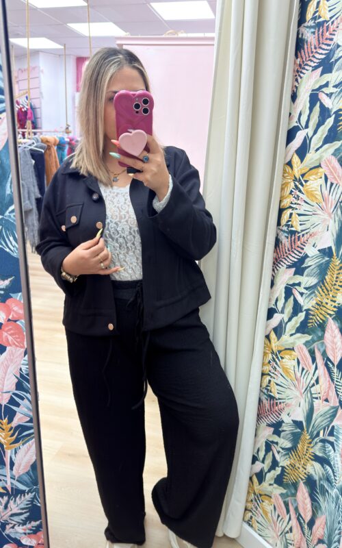 Chaqueta botones rizo