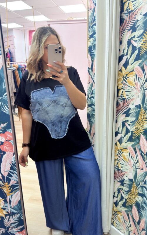 Camiseta corse vaquero negro grande