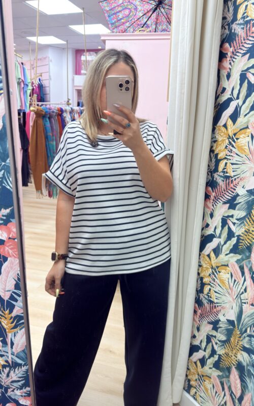 Conjunto rayas marino