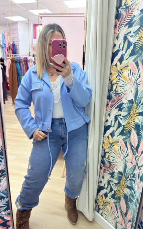 Chaqueta botones rizo