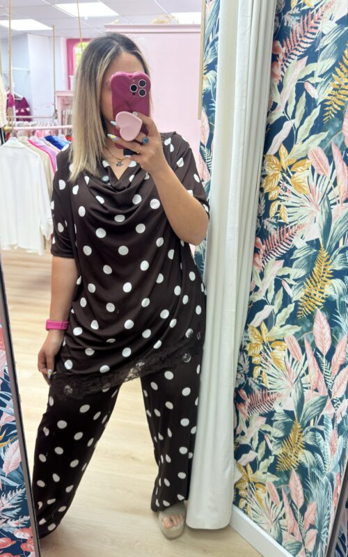 Conjunto lunares asimetrico licra fria