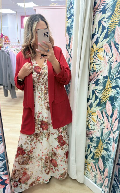 Chaqueta manga rizada