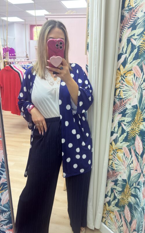 Pantalon plisado marino