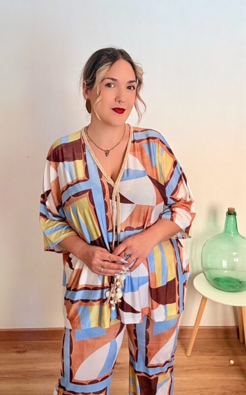 Conjunto estampado verde