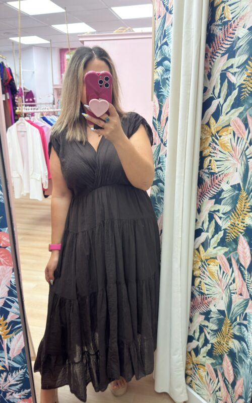 Vestido tela volantes