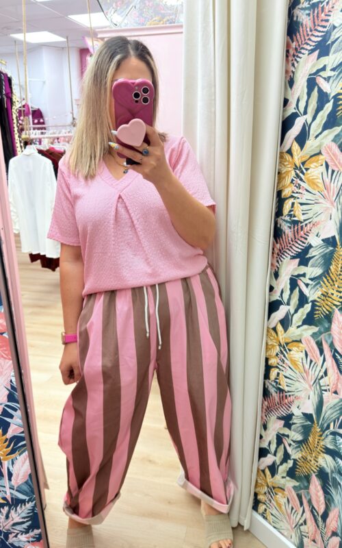 Pantalon rosa globo