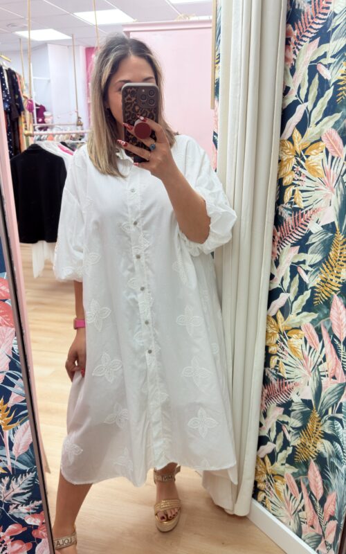 Vestido camisero blanco
