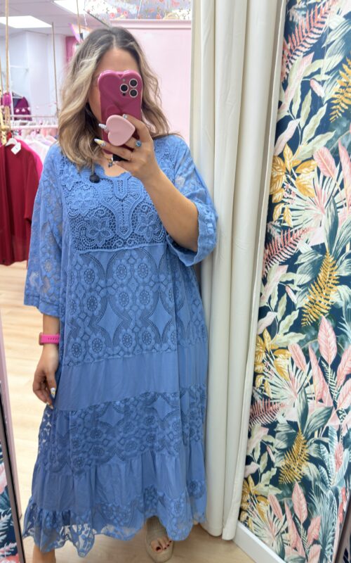 Vestido boho azul