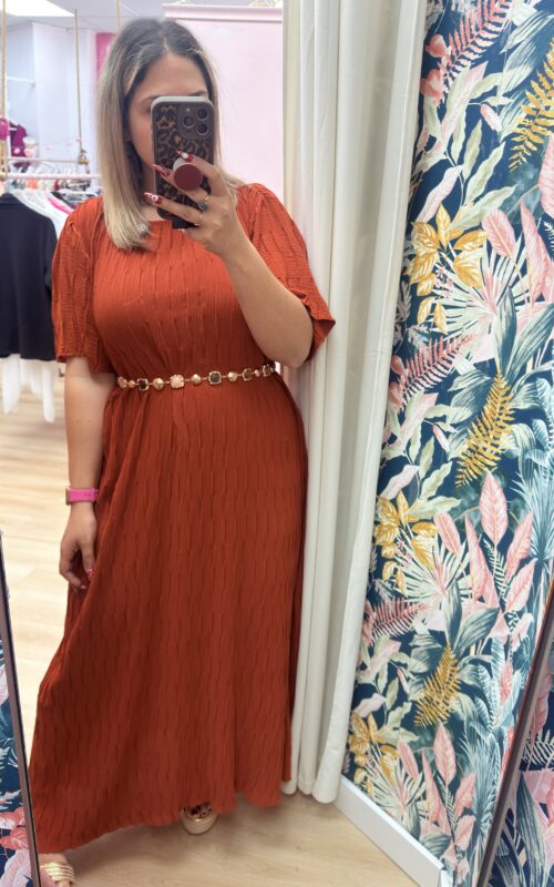 Vestido teja