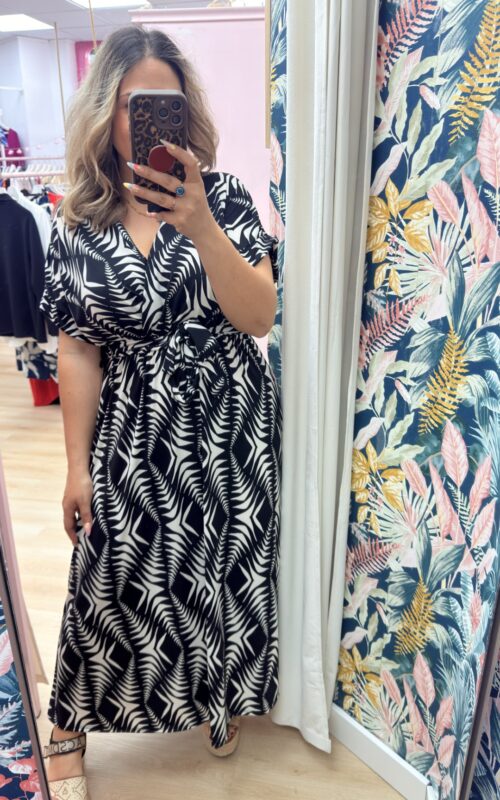 Vestido licra fria negro