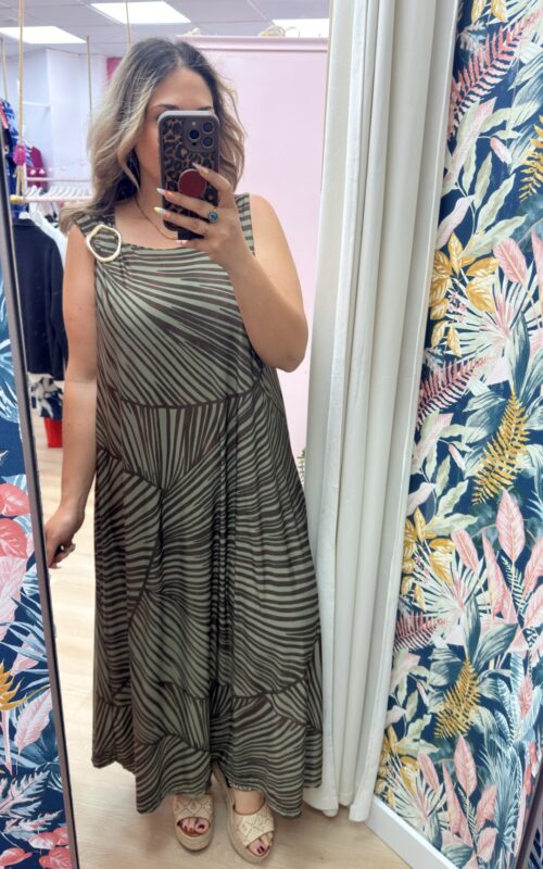 Vestido hebilla verde