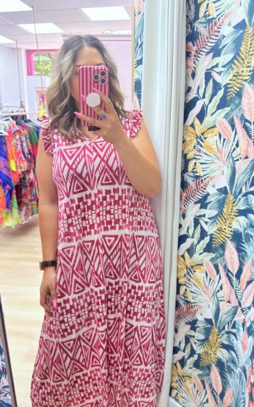 Vestido fucsia licra fria