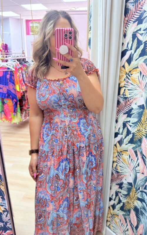 Vestido botones rizo