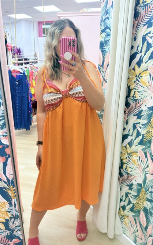 Vestido verano naranja