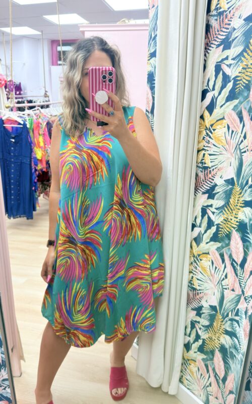Vestido playero azul
