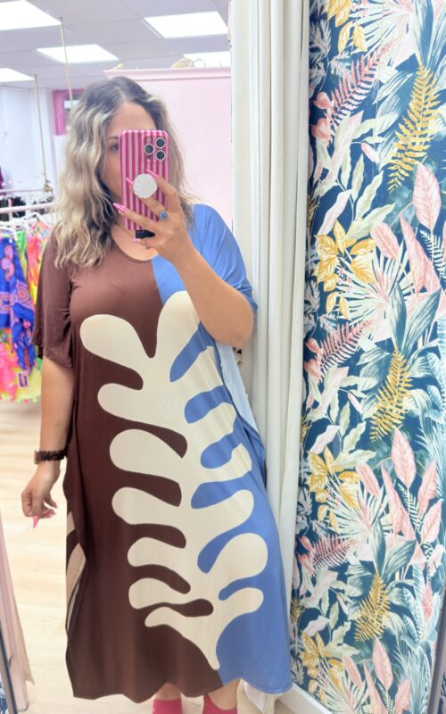 Vestido licra hoja