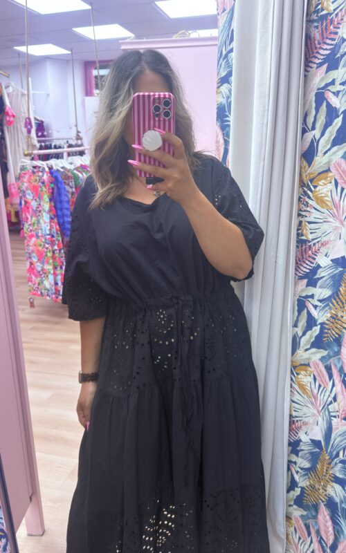 Vestido tela perforado