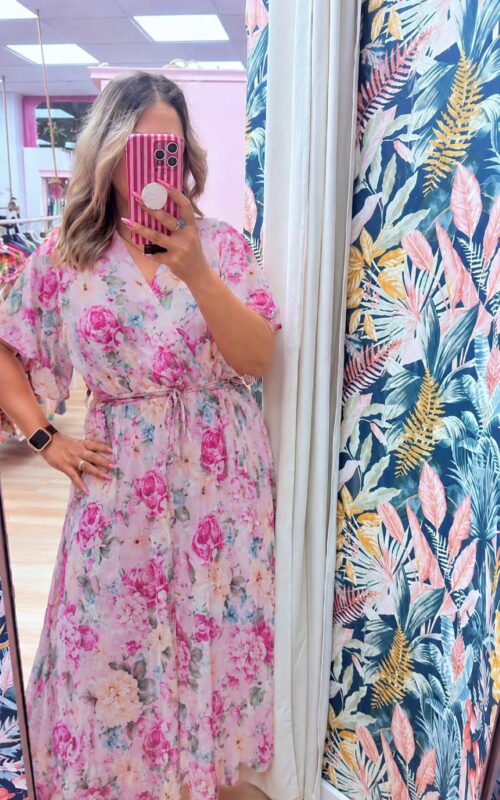Vestido flores rosa