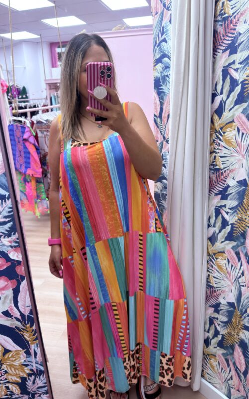 Vestido licra fria estampado