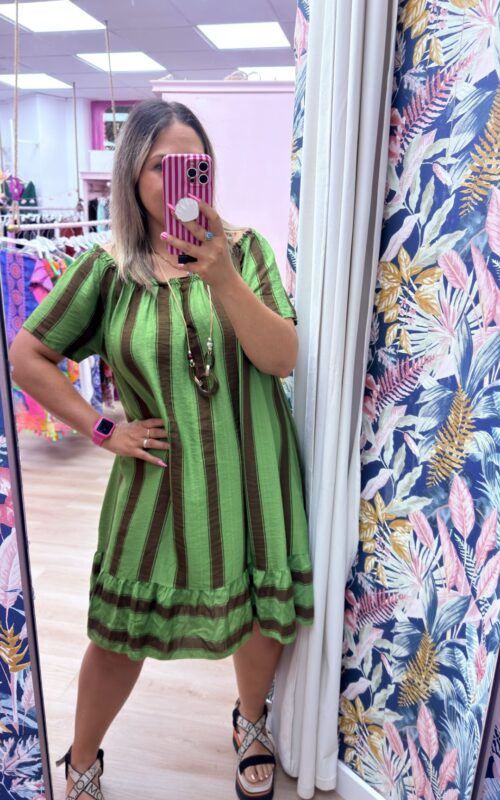 Vestido tela rayas