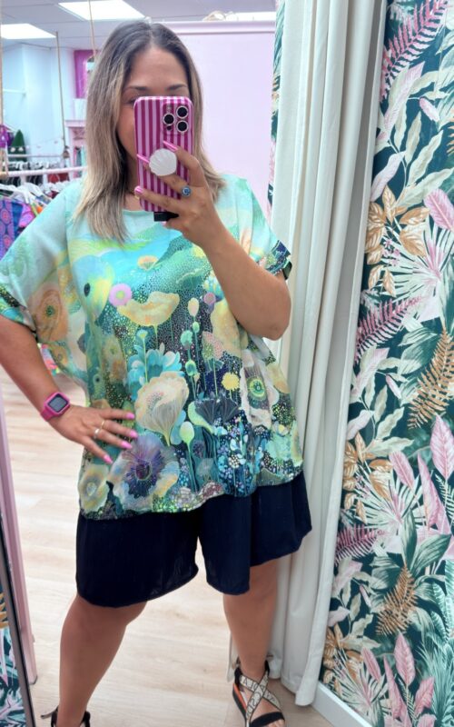 Blusa estampada verde