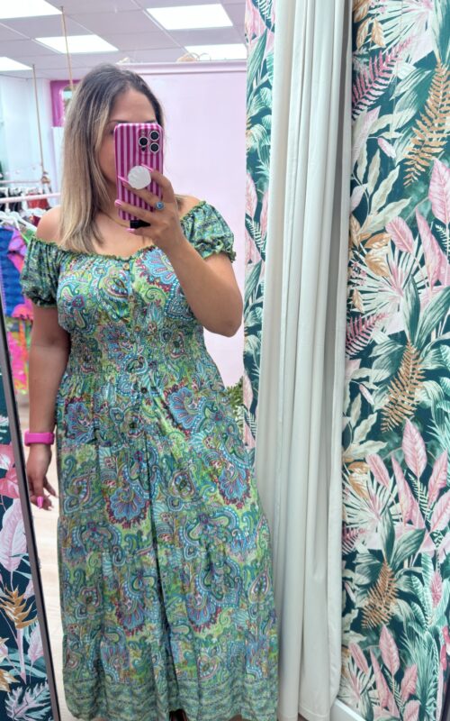 Vestido boton fajin