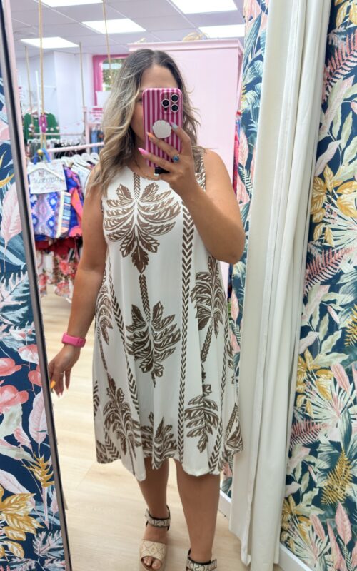 Vestido palmeras corto
