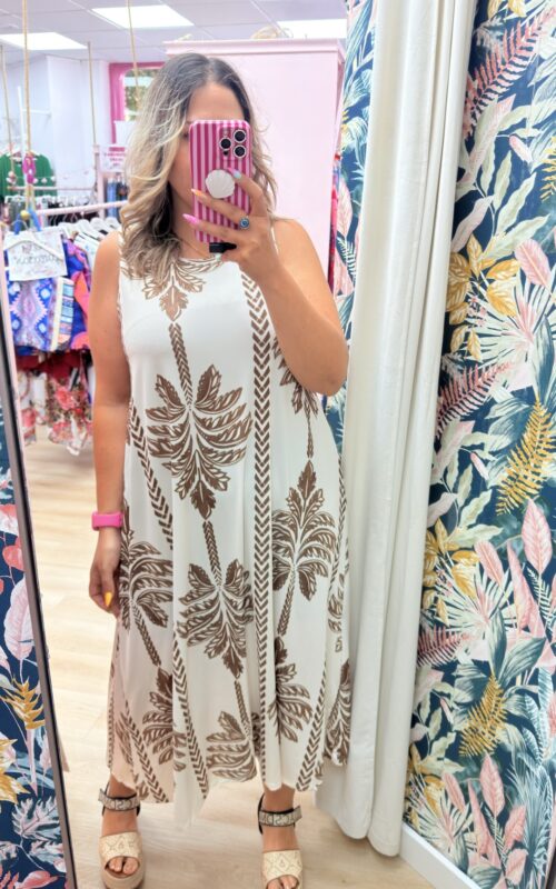 Vestido largo palmeras