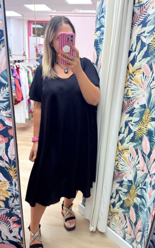 Vestido evase grande encaje