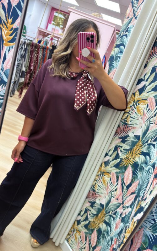 Camiseta pañuelo Burdeos