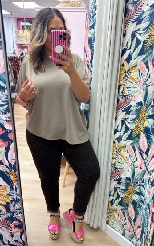 Pantalon vaquero leopardo