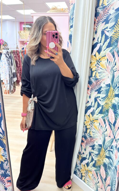 Conjunto elastico lazo lateral negro