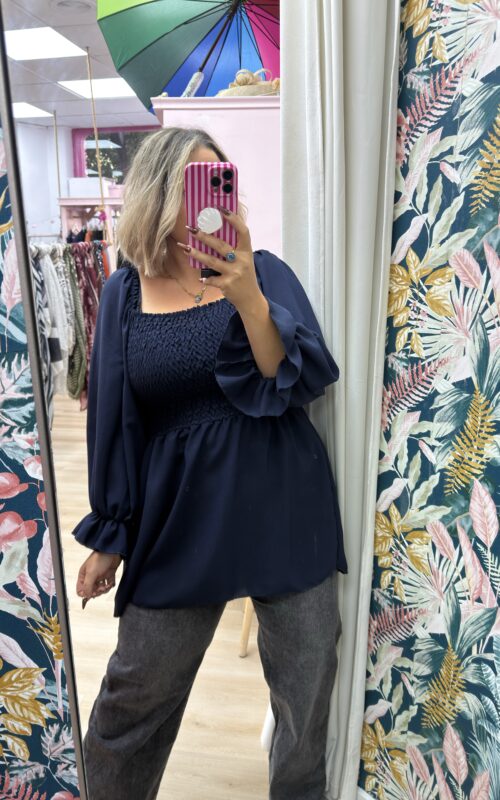 Blusa nido de abeja