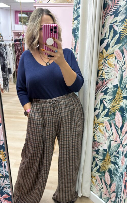 Pantalon cuadros suave