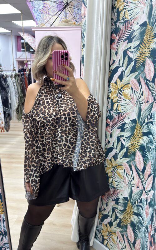 Bluson gasa leopardo