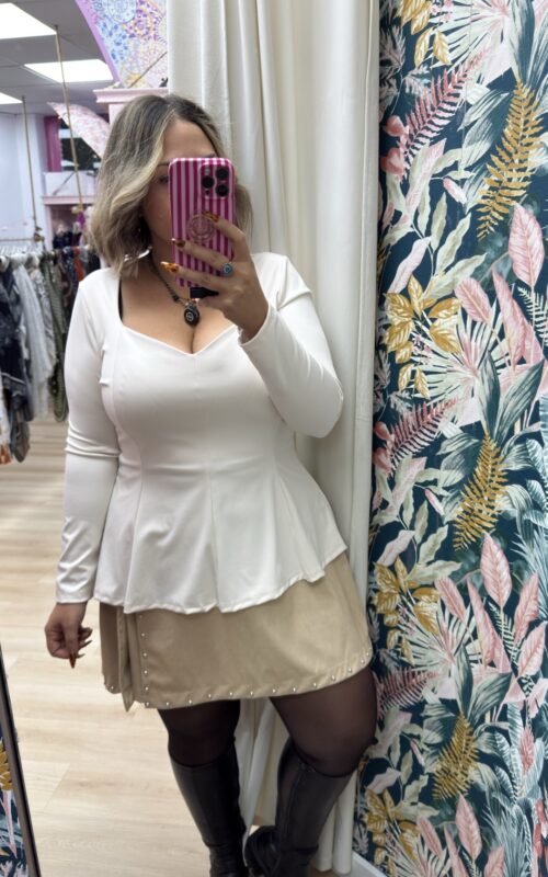 Camiseta licra peplum