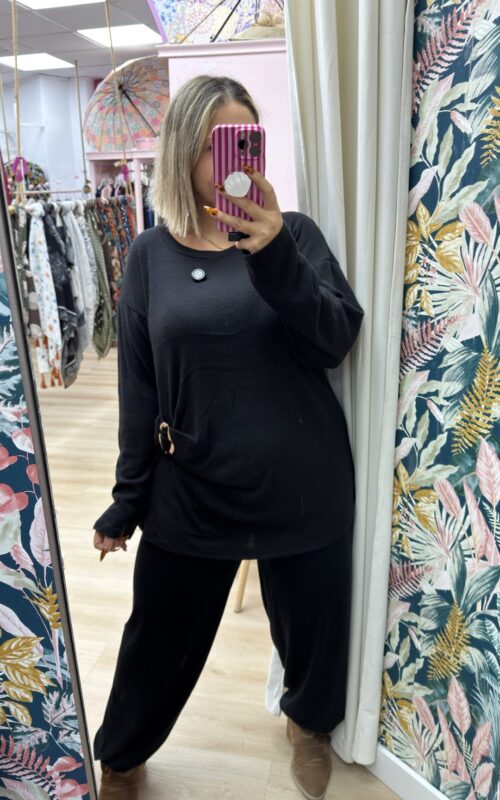Pantalon lanita bombacho goma