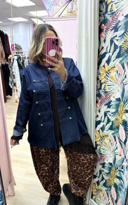 Chaqueta fina vaquera bot militares