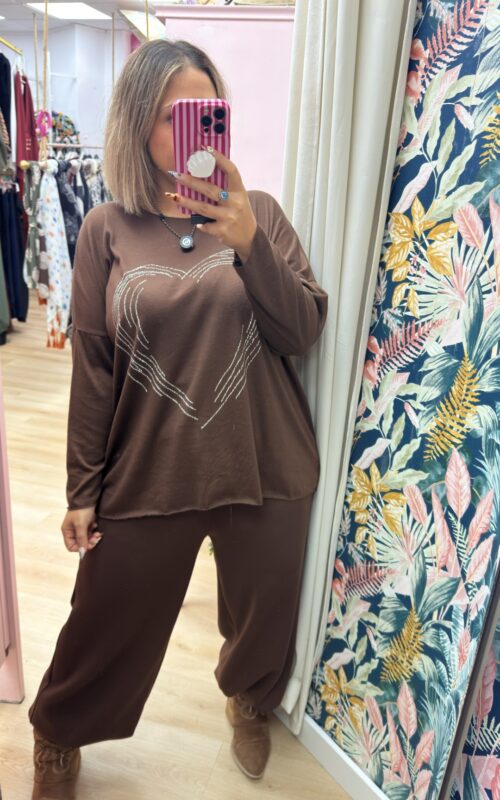 Jersey corazon glitter